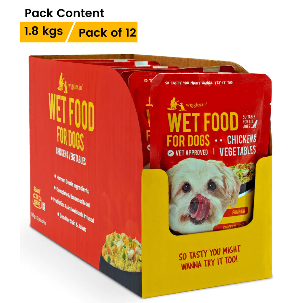 Wiggles Chicken & Vegetable 150G Dog Wet Food - Cadotails