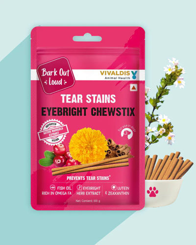 Bark Out Loud Tear Stains - Eyebright Chewstix 100g Dog Treats