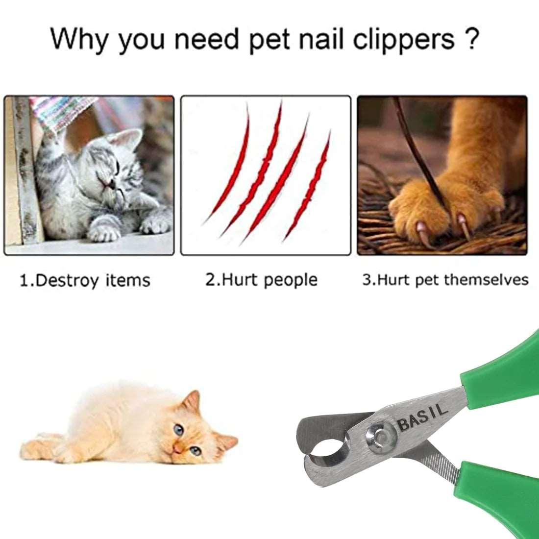 Basil Small Nail Cutter For Puppies & Kittens - Cadotails