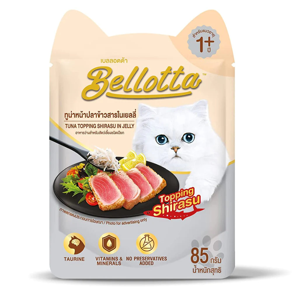 Bellotta Tuna Topping Shirasu In Jelly 85G Cat Wet Food - Cadotails