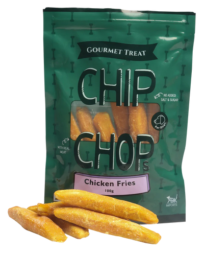 Chip Chops Chicken Fries 100G Dog Treat - Cadotails