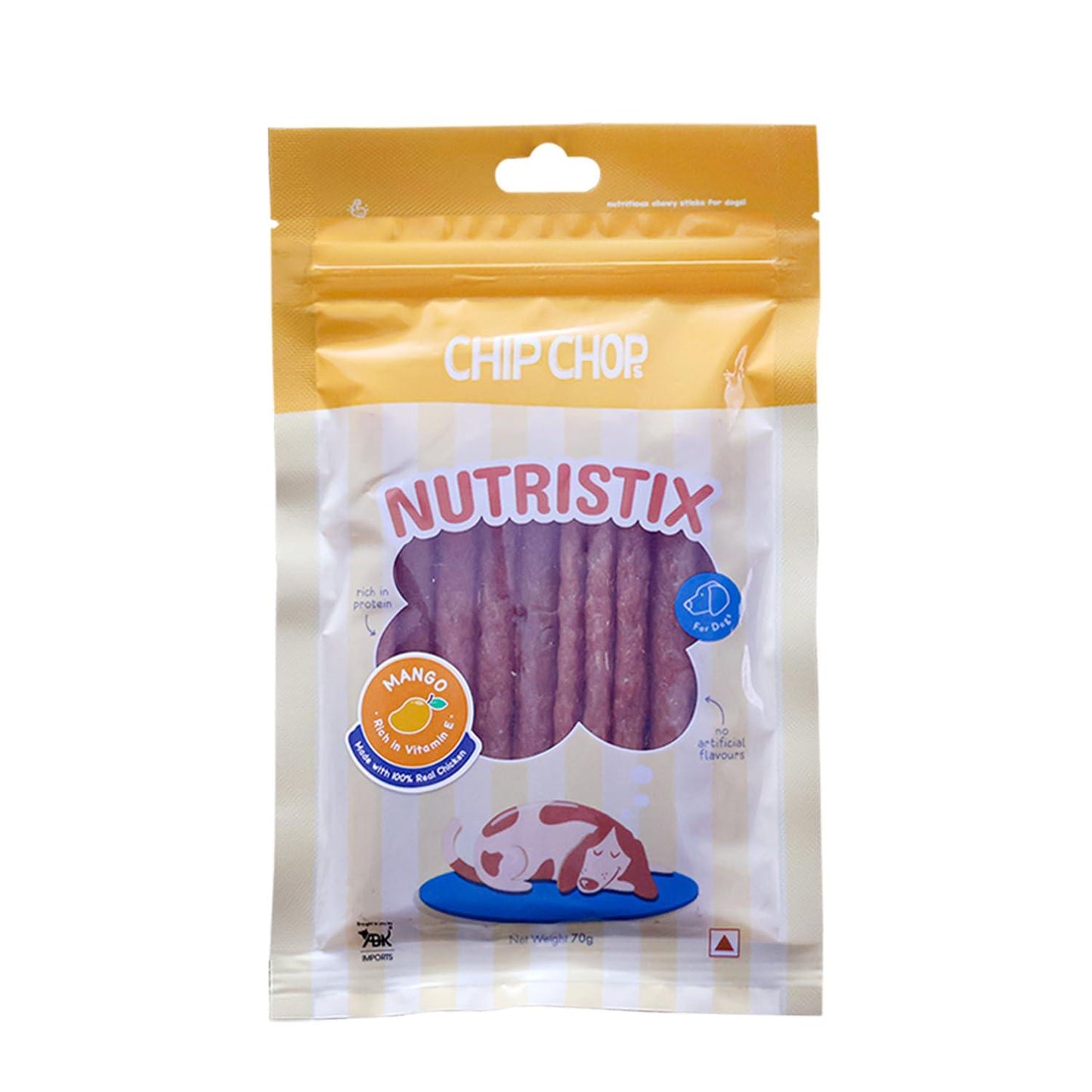 Chip Chops Nutristix Mango Flavoured 70g Dog Treat - Cadotails