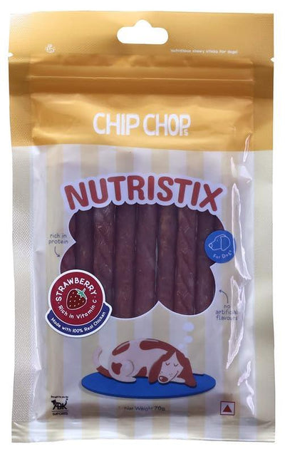 Chip Chops Nutristix Strawberry Flavour 70g Dog Treat - Cadotails