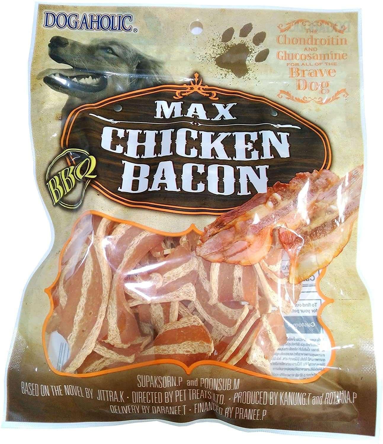 Dogaholic Max Chicken Bacon Strips Bbq 130G Dog Treat - Cadotails