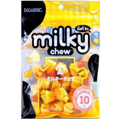 Dogaholic Milky Chew Cheese & Chicken Bone 10Pcs Pouch Dog Treat - Cadotails