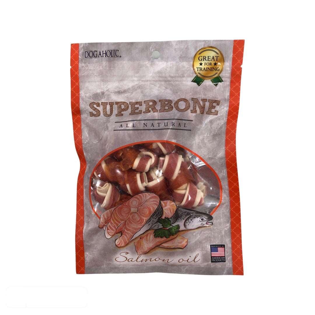 Dogaholic Super Bone Knotted Salmon Oil Dog Treat - Cadotails