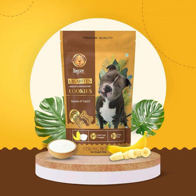 Dogsee Gigabites Banana & Yoghurt Cookies Dog Treat - Cadotails