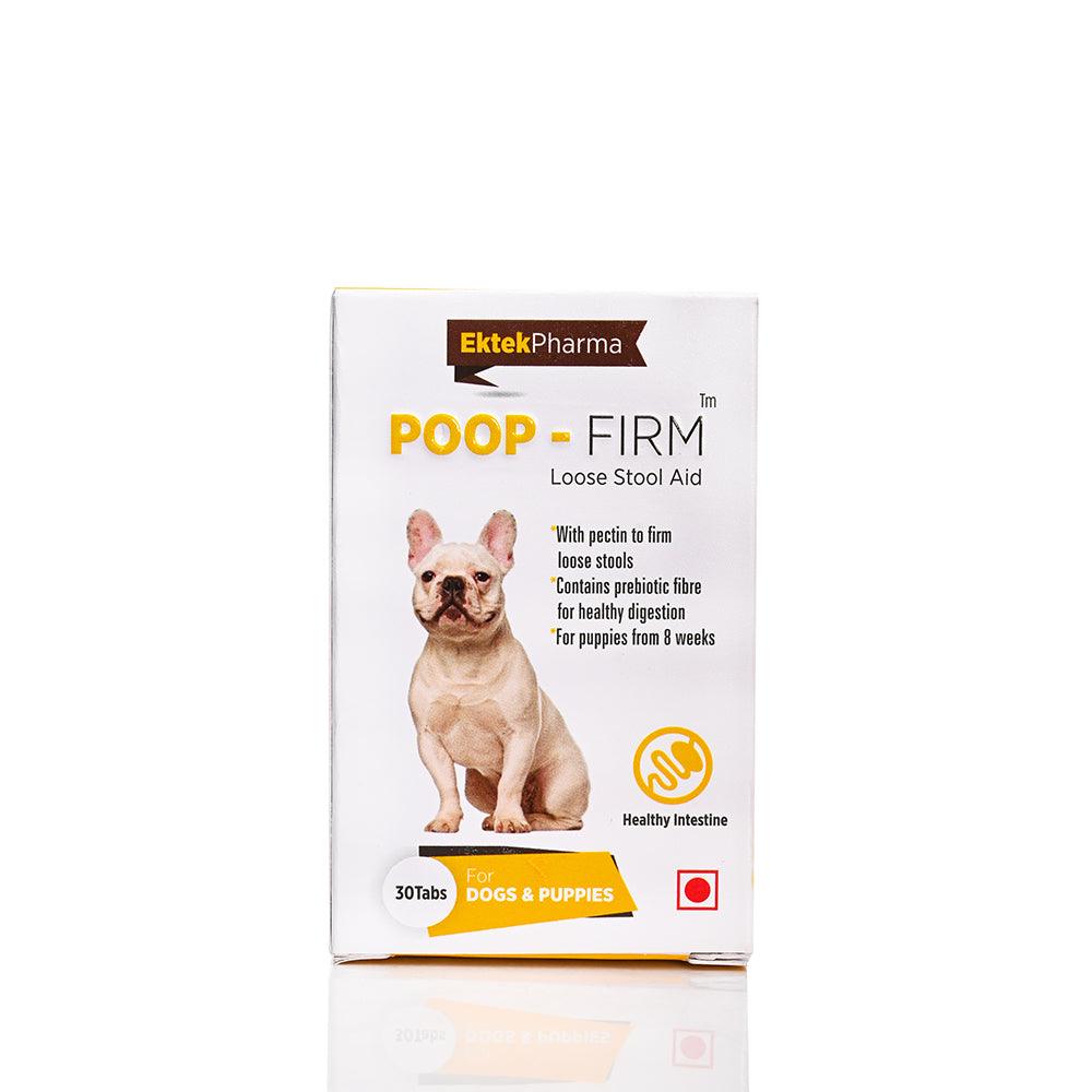 Ektek Pharma Poop Firm Loose Stool Aid 30Tab For Dogs & Puppies - Cadotails