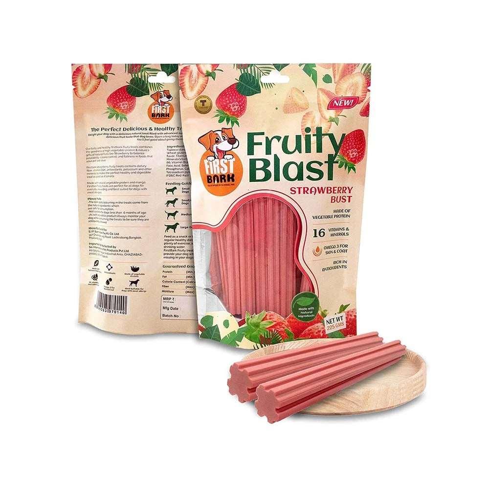 First Bark Fruity Blast Strawberry 225G Dog Treat - Cadotails