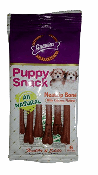 Gnawlers Puppy Snack Meat Zip Chicken Flavor 40G Dog Treat Pouch - Cadotails