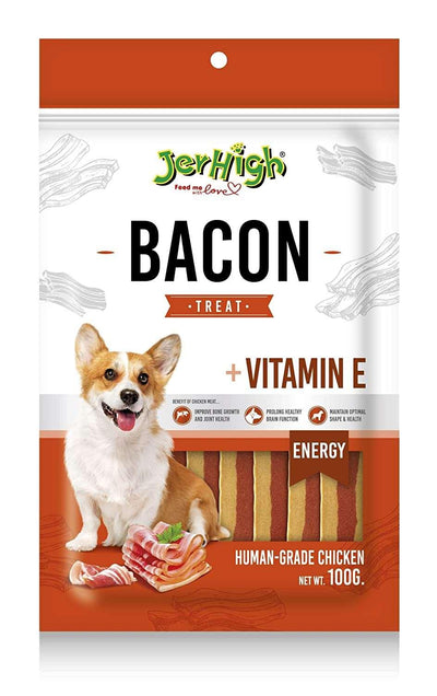Jerhigh Bacon + Vitamin E 100G Dog Treat - Cadotails