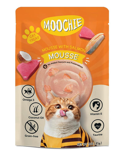 Moochie Mousse With Salmon Adult Cat Wet Food - Cadotails