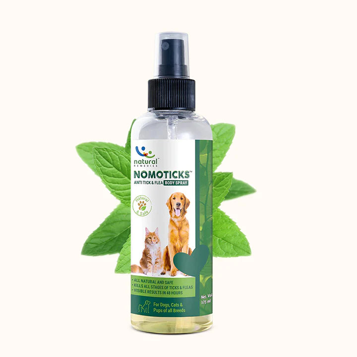 Natural Remedies NomoTicks Anti Tick & Flea Body Spray For Dogs & Cats - Cadotails