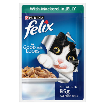 Purina Felix Mackerel with Jelly Adult Cat Wet Food - Cadotails