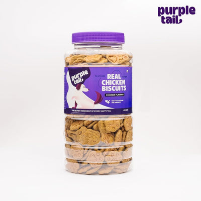 Purple Tail Real Chicken Biscuits Chicken Flavour 455g Dog Biscuits - Cadotails