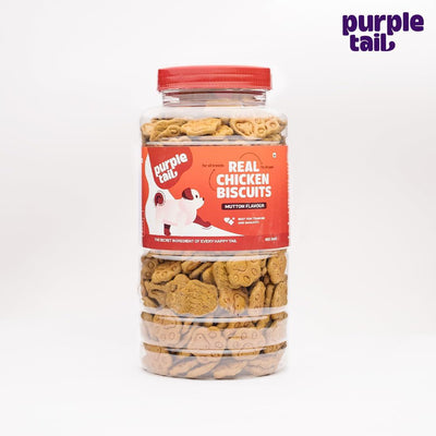 Purple Tail Real Chicken Biscuits Mutton Flavour 455g Dog Biscuits - Cadotails