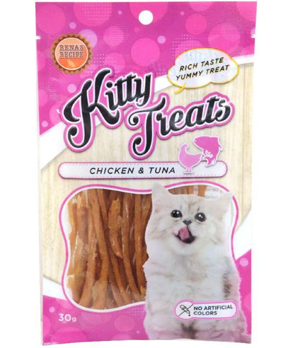 Renas Kitty Treats Chicken & Tuna Sticks 30g Cat Treats - Cadotails