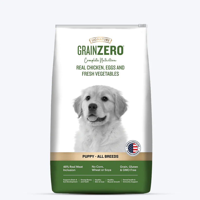 Signature Grain Zero Puppy Dog Dry Food-Chicken and Egg and vegetables - Cadotails