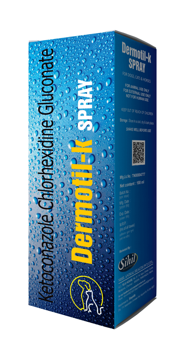 Sihil Dermotil-K Spray For Dogs & Cats - Cadotails