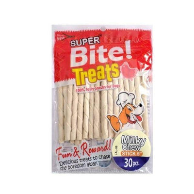 Super Bite Treats Milky Chew Sticks 30Pcs Dog Treat - Cadotails