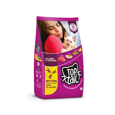 Top Tail Salmon & Chicken Kitten Cat Dry Food - Cadotails