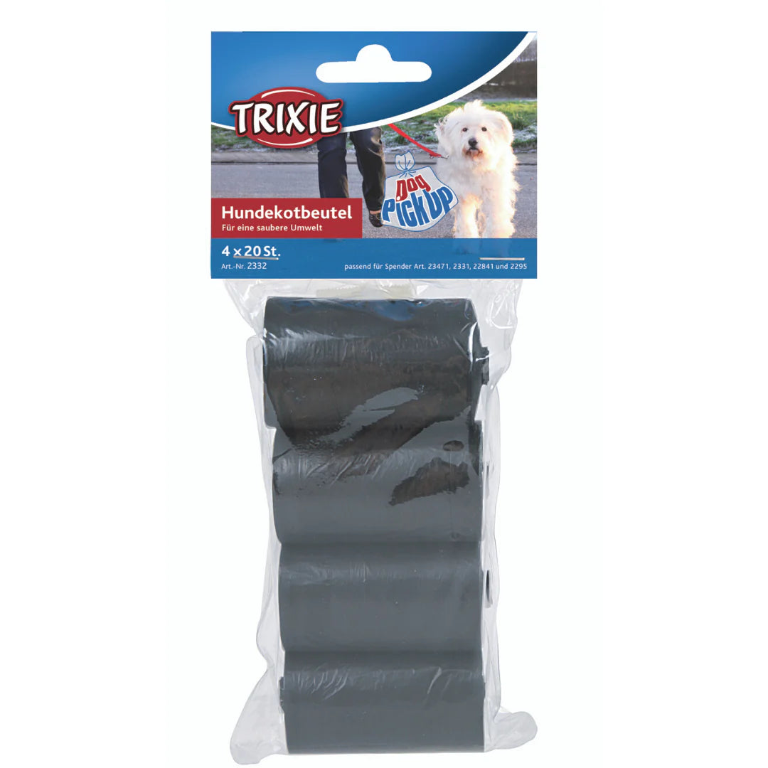 Abk Imports Trixie Dog Dirt Pick-Up Bags Refill Black, 4 Rolls of 20pcs - Cadotails