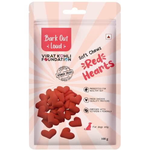 Bark Out Loud Red Hearts 100G Dog Treat - Cadotails