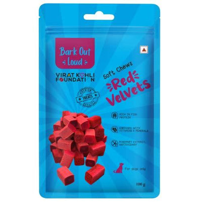 Bark Out Loud Red Velvets Fish Flavor 100G Dog Treat - Cadotails