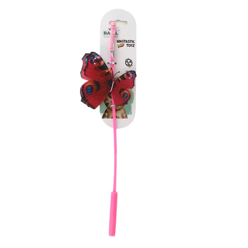 Basil Cat Teaser Stick With Butterfly And Bell Toy - Cadotails