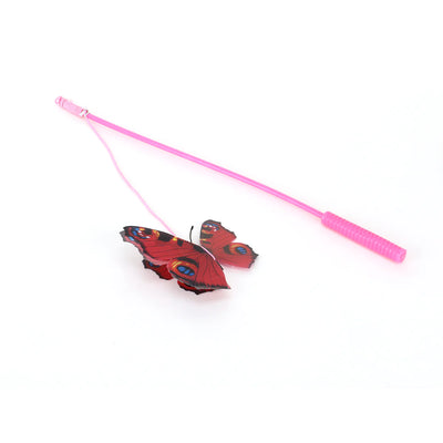 Basil Cat Teaser Stick With Butterfly And Bell Toy - Cadotails