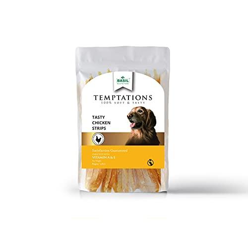 Basil Temptations Tasty Chicken Strips 80G Dog Treat - Cadotails