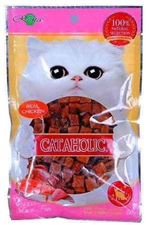 Cataholic Neko Cat Chicken & Salmon Cubes 80G Cat Treat - Cadotails