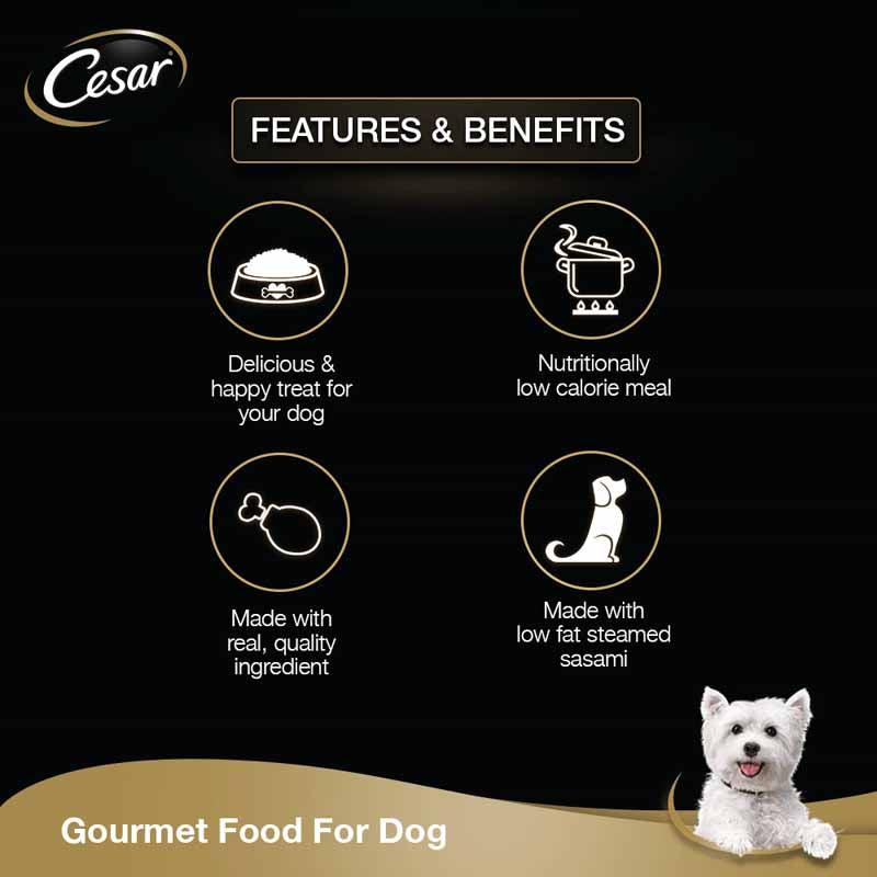 Cesar Premium (Gourmet Meal), Sasami Adult Dog Wet Food - Cadotails