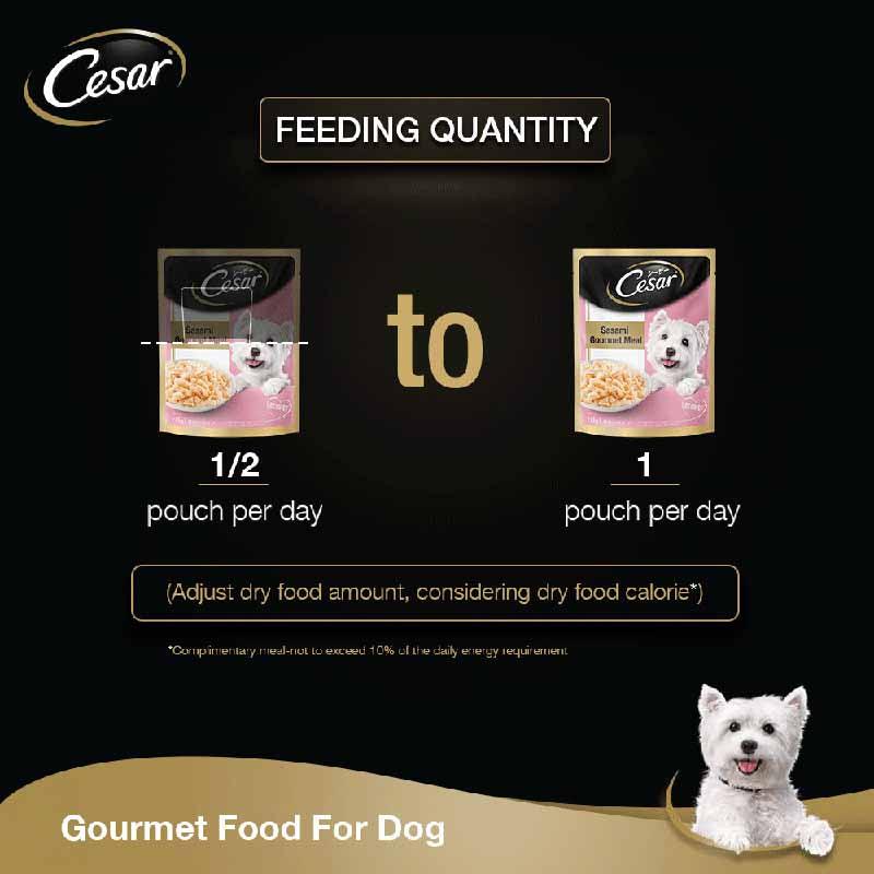 Cesar Premium (Gourmet Meal), Sasami & Vegetables Adult Dog Wet Food - Cadotails