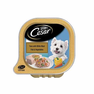 Cesar Tuna With White Meat Fish & Vegetables Adult Dog Wet Food,