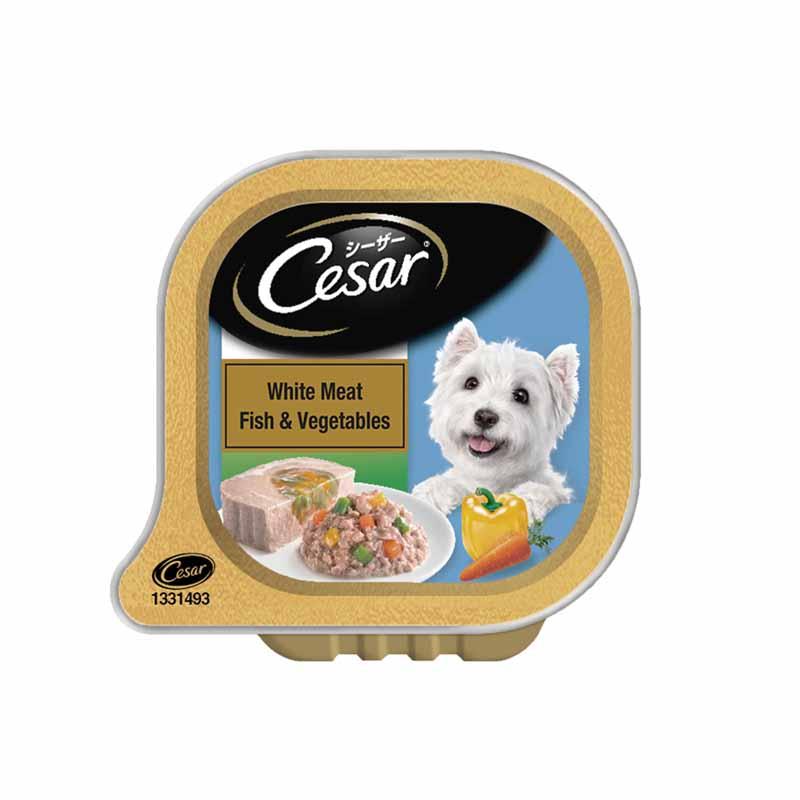 Cesar White Meat Fish & Vegetables Adult Dog Wet Food