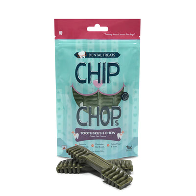 Chip Chops Dental Treats Tooth Brush Chew 102G Dog Treat - Cadotails
