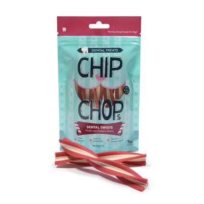 Chip Chops Dental Twists 90G Dog Treat - Cadotails