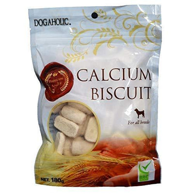 Dogaholic Calcium Biscuits For All Breeds 180G Dog Treat - Cadotails