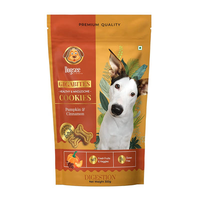 Dogsee Gigabites Pumpkin & Cinnamon Cookies Dog Treat - Cadotails