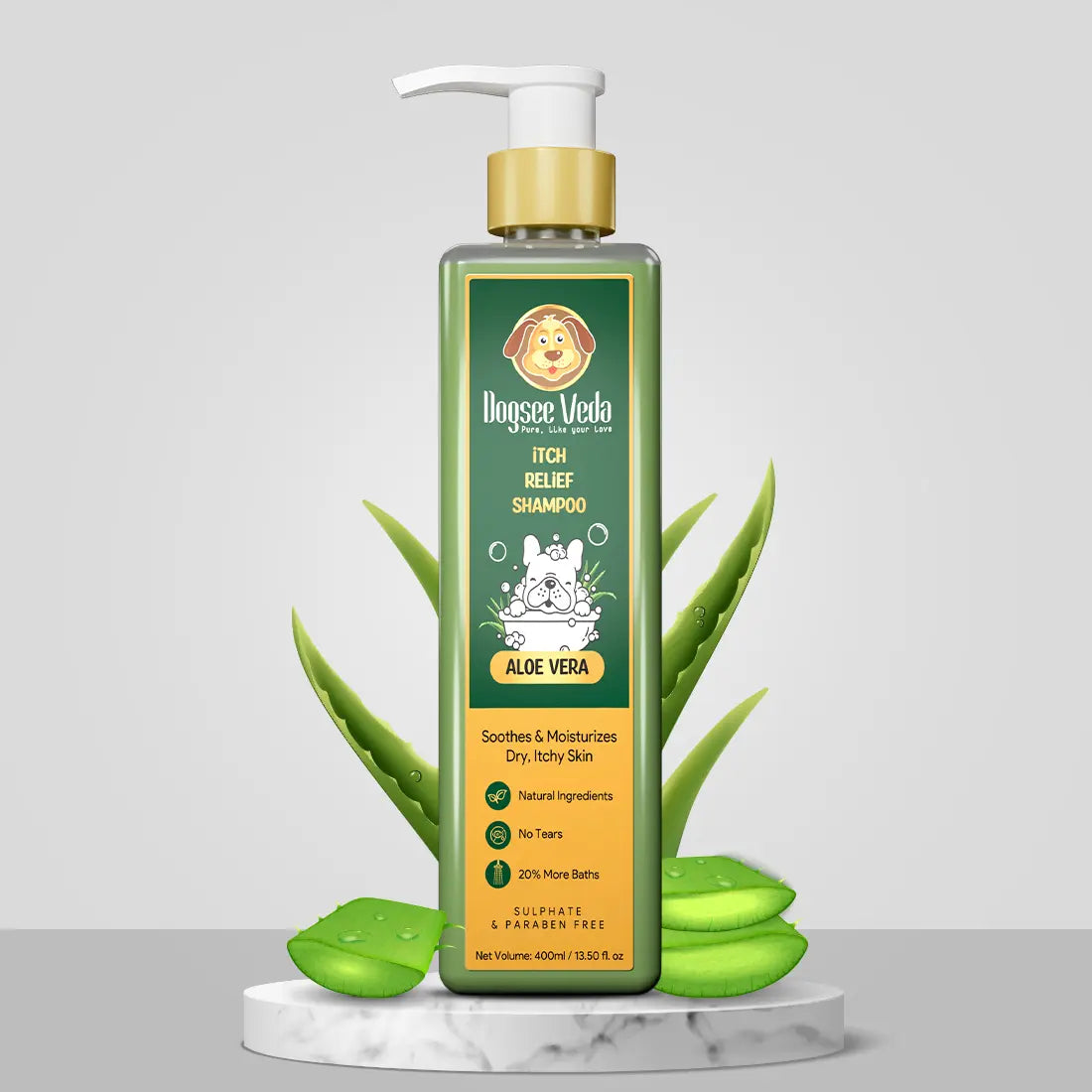 Dogsee Veda Aloe Vera Itch Relief Dog Shampoo - Cadotails