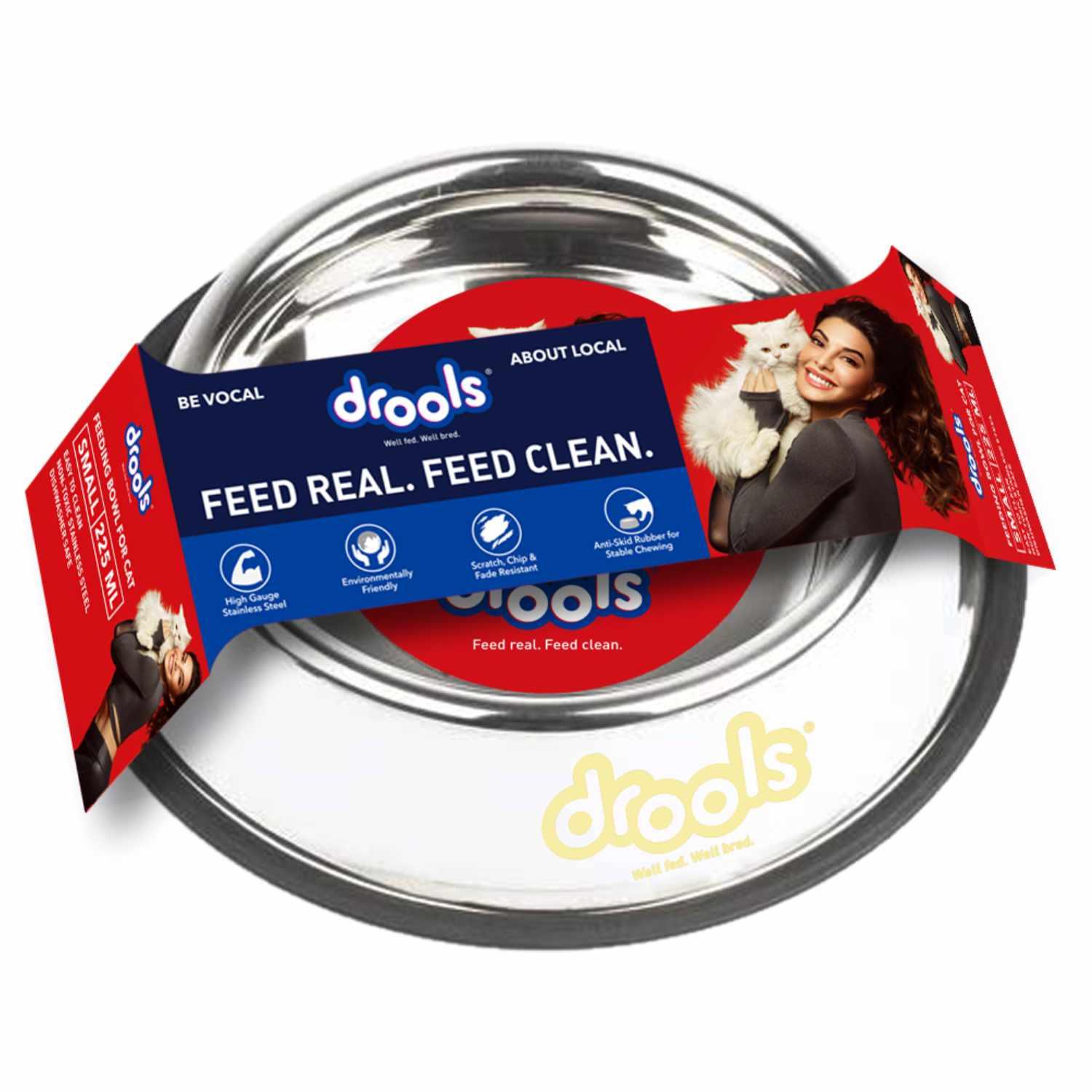 Drools Stainless Steel Feeding Bowl For Dogs - Cadotails