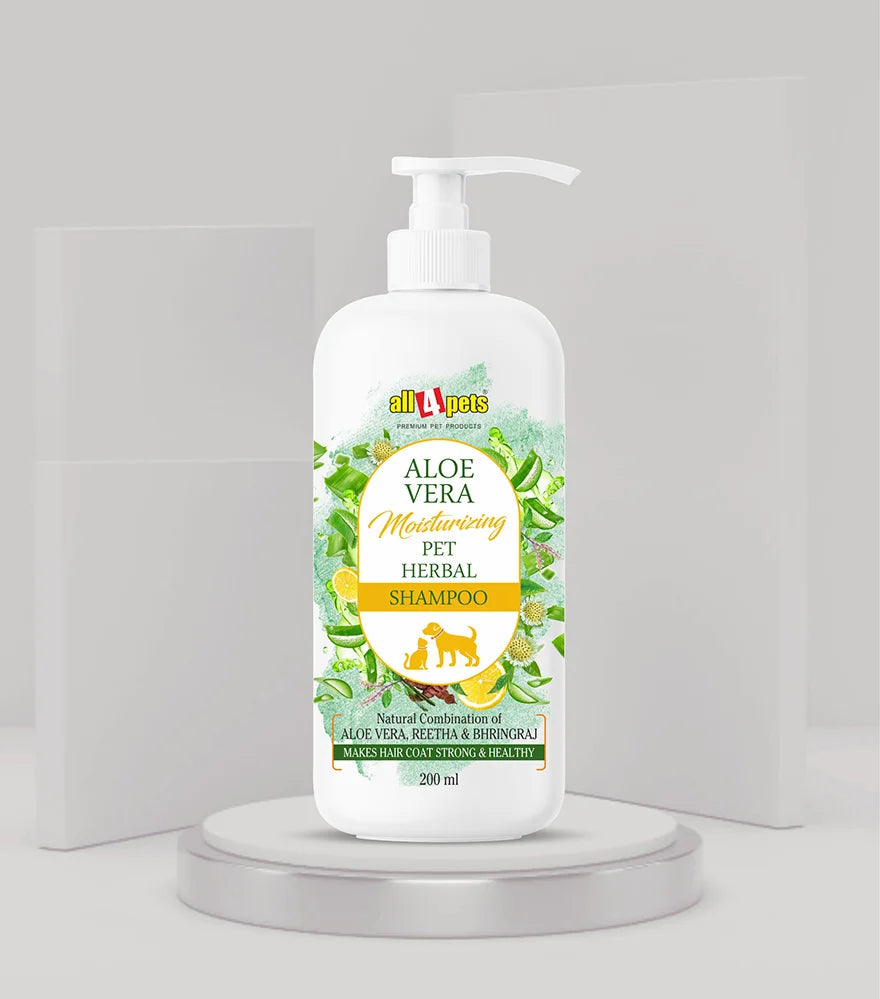 Ektek Pharma All 4 Pets Aloevera Moisturizing Pet Herbal Shampoo For Dogs & Cats - Cadotails