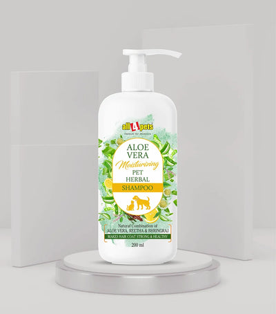 Ektek Pharma All 4 Pets Aloevera Moisturizing Pet Herbal Shampoo For Dogs & Cats - Cadotails