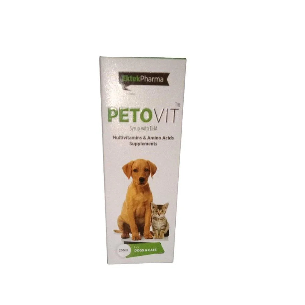 Ektek Pharma Petovit Syrup With Dha For Dogs & Cats - Cadotails