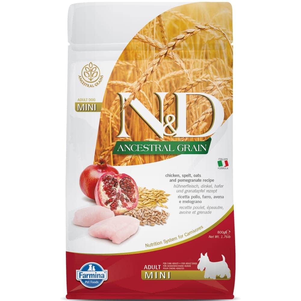 Farmina N&D Chicken & Pomegranate Ancestral Grain Adult Mini Dog Dry Food - Cadotails