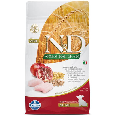 Farmina N&D Chicken & Pomegranate Ancestral Grain Puppy Mini Dog Dry Food - Cadotails