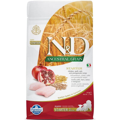 Farmina N&D Chicken & Pomegranate Ancestral Grain Puppy Starter Dog Dry Food - Cadotails
