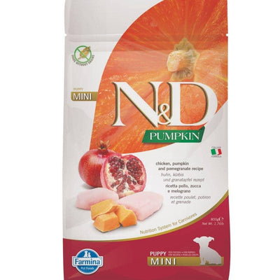 Farmina N&D Pumpkin Chicken & Pomegranate Grain Free Mini Puppy Dry Food - Cadotails