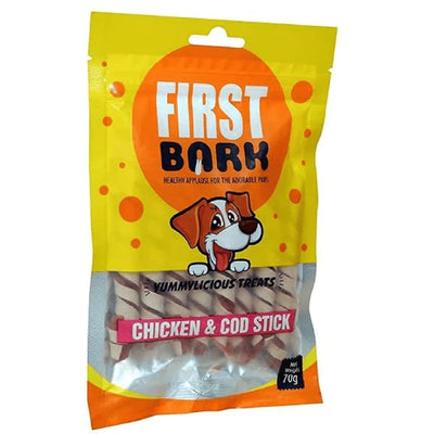 First Bark Chicken & Cod Stick 70G Dog Treat - Cadotails
